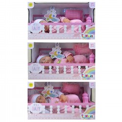 ΞΑΠΛΩΜΕΝΟ ΜΩΡΑΚΙ 35cm ΜΠΑΤΑΡΙΑΣ 36x20x12cm ToyMarkt 98213 Κούκλες Μωρά