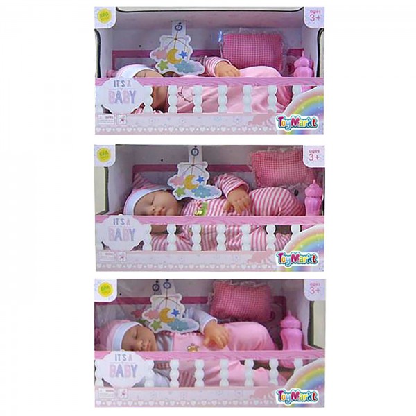 ΞΑΠΛΩΜΕΝΟ ΜΩΡΑΚΙ 35cm ΜΠΑΤΑΡΙΑΣ 36x20x12cm ToyMarkt 98213 Κούκλες Μωρά