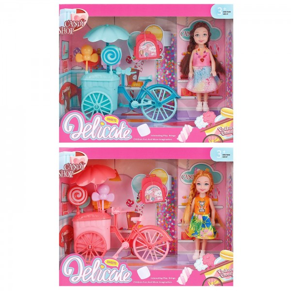 ΚΟΥΚΛΑ ΚΑΙ ΠΟΔΗΛΑΤΟ ΜΕ ΓΛΥΚΑ 25x20cm ToyMarkt 98241 Κούκλες Μωρά