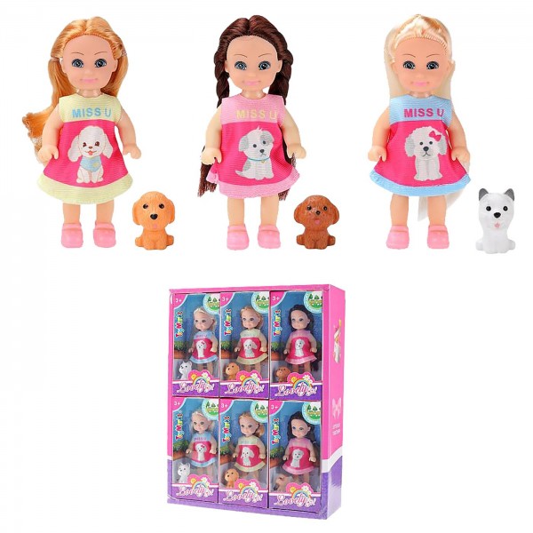 ΚΟΥΚΛΑ 11cm & ΖΩΑΚΙ PET 8x16x4cm ToyMarkt 98249 Κούκλες Μωρά