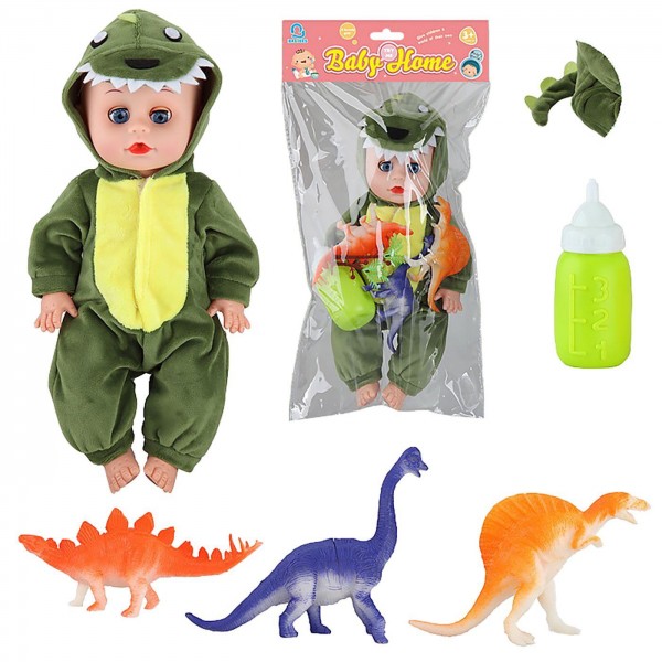 Μωρό 35cm πυτζάμα δεινοσαυράκι με ήχο σακούλα 20x40cm ToyMarkt 98252 Κούκλες Μωρά