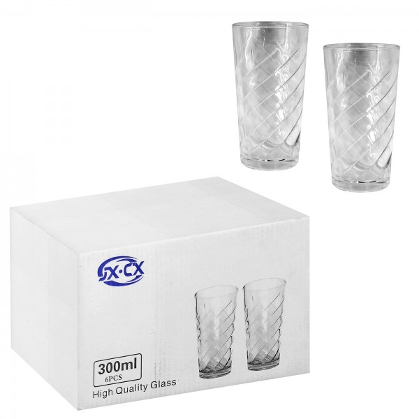 ΠΟΤΗΡΙ ΑΝΑΓΛΥΦO ΣΧΕΔΙO 12,8x7,2cm  300mL Homie 1002155 Γυάλινα Ποτήρια - Φιάλες