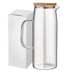 Κανάτα Borosilicate με Bamboo 1lt Homie 1002189 Γυάλινα Ποτήρια - Φιάλες