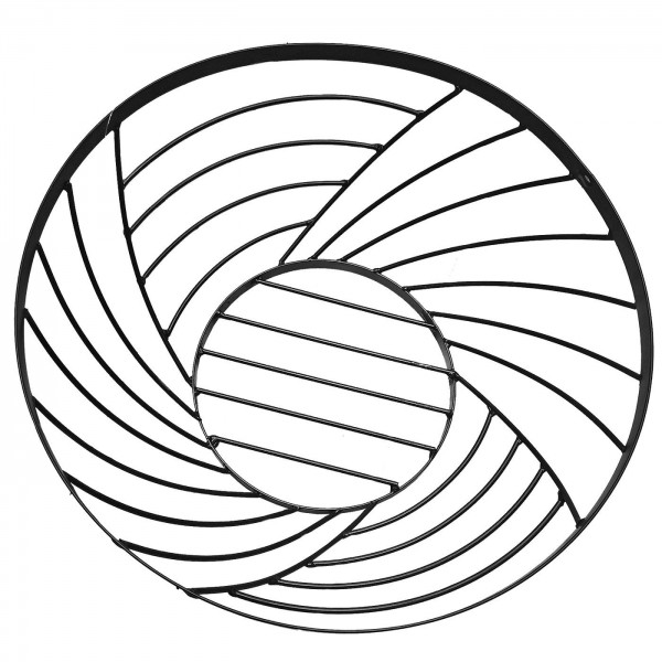 Καλάθι Μεταλλικό Μαύρο ø31x12cm Homie 1011151 Πλαστικά Πιάτα - Δοχεία Τροφίμων