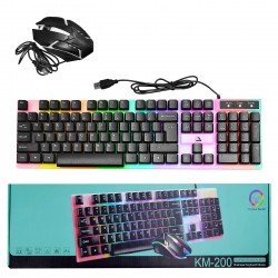 Πληκτρολόγιο & Ποντίκι σετ Ενσύρματα RGB  JustNote 10957 Νέα Παραλαβή