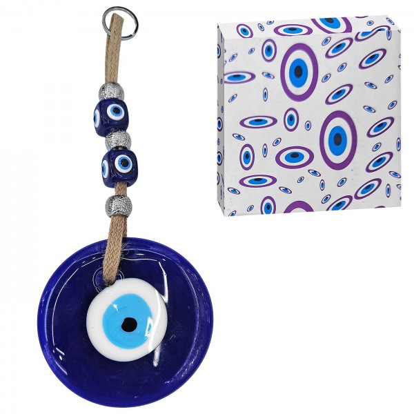 ΜΑΤΙ ΓΥΑΛΙΝΟ ΚΡΕΜΑΣΤΟ 28x12cm Homie 116923 Κομπολόγια - Γούρια